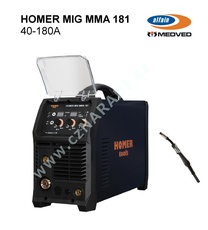HOMER MIG MMA 181 + kabely + hořák, multifunkční svářečka